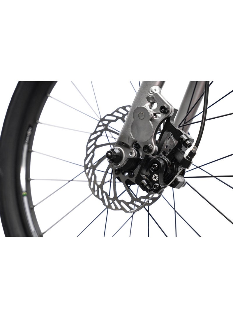 Dahon Hemingway 20 inch Portable Urban Commuter Bike | Grey, Disc Brakes | 20" Multi-terrain Tires, 9-Speed Drivetrain - Image 4